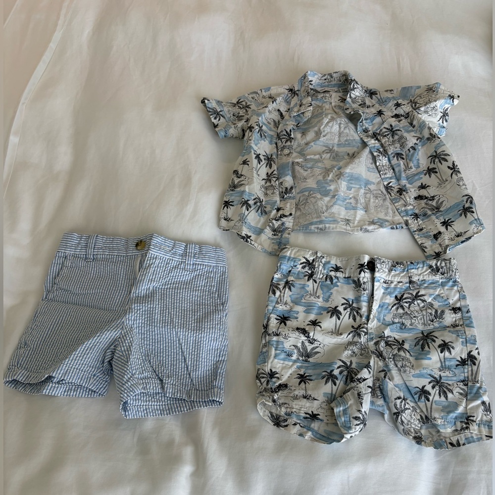 Janie and Jack Blue Tropical Shirt